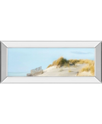 Classy Art Beachscape I By James Mcloughlin Mirror Framed Print Wall Art, 18" X 42" In Blue