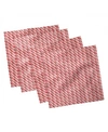 AMBESONNE CANDY CANE SET OF 4 NAPKINS, 12" X 12"