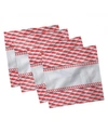 AMBESONNE CANDY CANE SET OF 4 NAPKINS, 12" X 12"