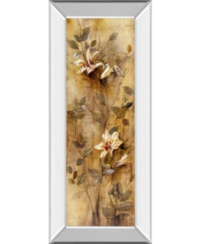 Classy Art Candlelight Lilies Ii By Douglas Mirror Framed Print Wall Art, 18" X 42" In Tan