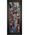 Classy Art Cut Paper Trees I By Erin Mcgee Ferrell Framed Print Wall Art, 18" X 42" In Blue
