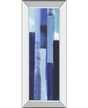 Classy Art Azul Waterfall I By Grace Popp Mirror Framed Print Wall Art, 18" X 42" In Blue