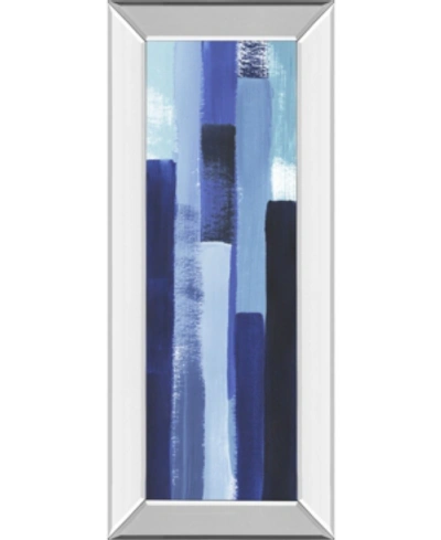 Classy Art Azul Waterfall I By Grace Popp Mirror Framed Print Wall Art, 18" X 42" In Blue