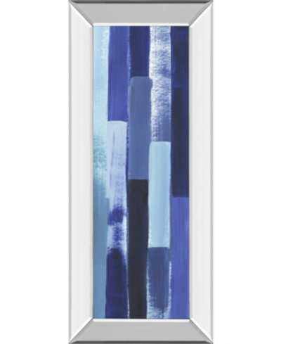 Classy Art Azul Waterfall Ii By Grace Popp Mirror Framed Print Wall Art, 18" X 42" In Blue