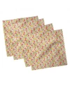 AMBESONNE COLORFUL SET OF 4 NAPKINS, 12" X 12"