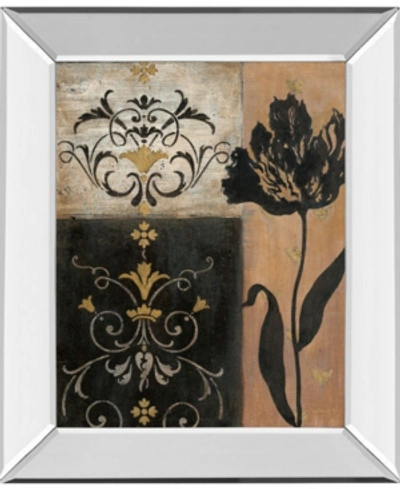 Classy Art Tulip Silhouette By Tava Studio Mirror Framed Print Wall Art, 22" X 26" In Black