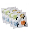 AMBESONNE COLORFUL SET OF 4 NAPKINS, 12" X 12"