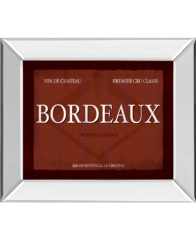 Classy Art Bordeaux By Paola Viveiros Mirror Framed Print Wall Art, 22" X 26" In Red