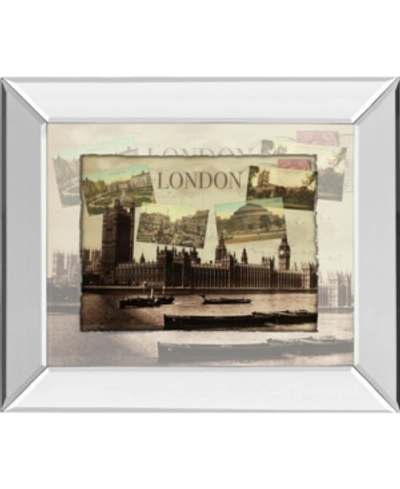 Classy Art London Postcard By Mirror Framed Print Wall Art, 22" X 26" In Brown
