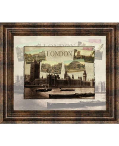 Classy Art London Postcard By Framed Print Wall Art, 22" X 26" In Brown