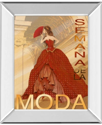 Classy Art Semana De La Moda By Tava Studio Mirror Framed Print Wall Art, 22" X 26" In Red