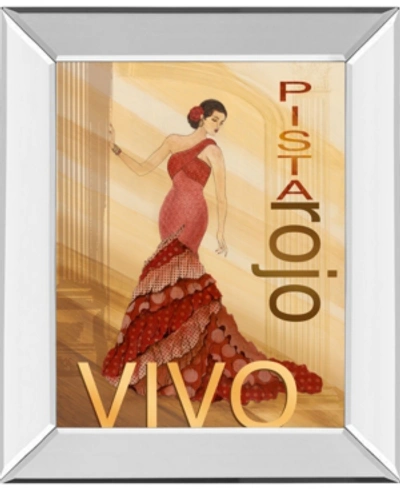 Classy Art Pista Rojo By Tava Studio Mirror Framed Print Wall Art, 22" X 26" In Red