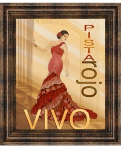 Classy Art Pista Rojo By Tava Studio Framed Print Wall Art, 22" X 26" In Red
