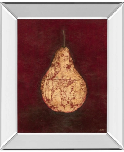 Classy Art Gold Pear By Norman Wyatt, Jr. Mirror Framed Print Wall Art, 22" X 26" In Red