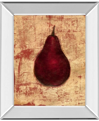 Classy Art Crimson Pear By Norman Wyatt Jr. Mirror Framed Print Wall Art, 22" X 26" In Red