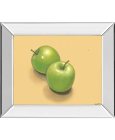 Classy Art Green Apples Mirror Framed Print Wall Art, 22" X 26"
