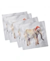 AMBESONNE WATERCOLOR ELEPHANT SET OF 4 NAPKINS, 12" X 12"