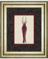 Classy Art Fashion Dress By Susan Osbourne Framed Print Wall Art Collection In Red
