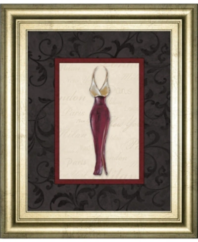 Classy Art Fashion Dress Ii By Susan Osbourne Framed Print Wall Art, 22" X 26" In Red