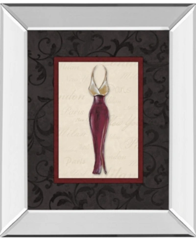 Classy Art Fashion Dress Ii By Susan Osbourne Mirror Framed Print Wall Art, 22" X 26" In Red