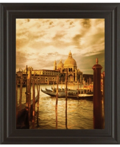 Classy Art Venezia Sunset Ii By Thompson Framed Print Wall Art, 22" X 26" In Gold