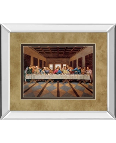 Classy Art Last Supper Mirror Framed Print Wall Art In Brown