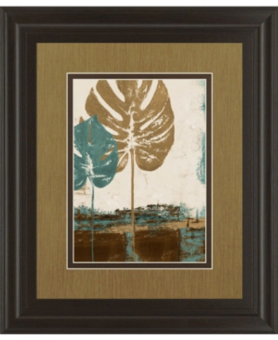 Classy Art Blue Leaves Ii By Patricia Pinto Framed Print Wall Art, 34" X 40" In Brown