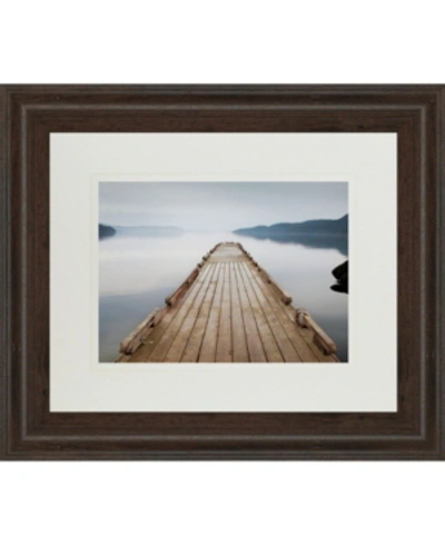 Classy Art Off Orcas Island By Michael Cahill Framed Print Wall Art - 34" X 40" In White