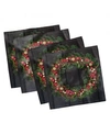 Ambesonne Christmas Set Of 4 Napkins, 12" X 12" In Multi