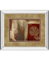 CLASSY ART INSPIRATION IN CRIMSON BY PATRICIA PINTO MIRROR FRAMED PRINT WALL ART, 34" X 40"