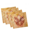 AMBESONNE FLEUR DE LIS SET OF 4 NAPKINS, 18" X 18"