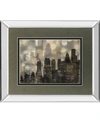 CLASSY ART CITY LIGHTS BY KATRINA CRAVEN MIRROR FRAMED PRINT WALL ART, 34" X 40"