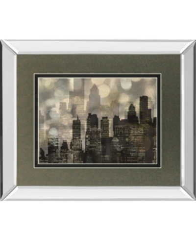Classy Art City Lights By Katrina Craven Mirror Framed Print Wall Art, 34" X 40" In Black