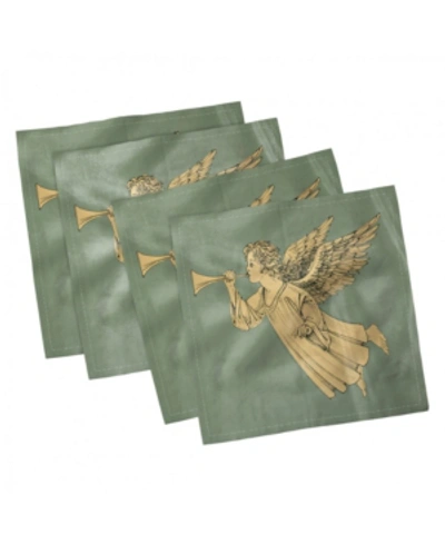 Ambesonne Christmas Set Of 4 Napkins, 18" X 18" In Yellow
