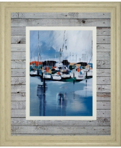 Classy Art Docked By Fitsimmons A. Framed Print Wall Art, 34" X 40" In Blue