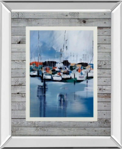 Classy Art Docked By Fitsimmons A. Mirror Framed Print Wall Art, 34" X 40" In Blue
