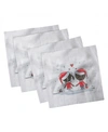 AMBESONNE CHRISTMAS SET OF 4 NAPKINS, 18" X 18"