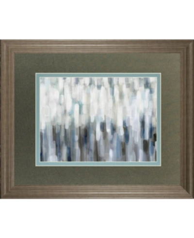 Classy Art Silver Rain By Karen Lorena Parker Framed Print Wall Art, 34" X 40" In Blue