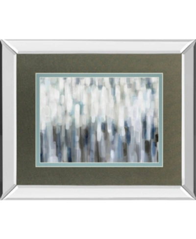 Classy Art Silver Rain By Karen Lorena Parker Mirror Framed Print Wall Art, 34" X 40" In Blue