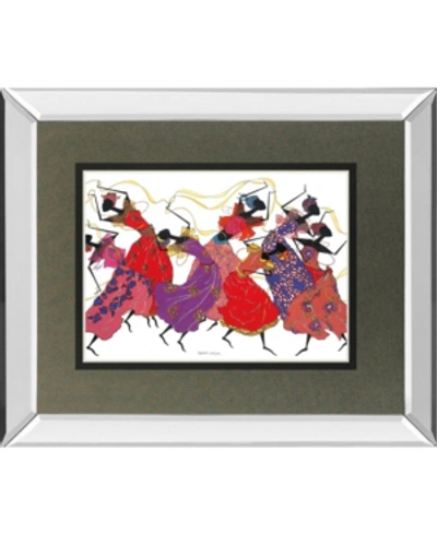 Classy Art Lead Dancer In Purple Gown By Augusta Asberry Mirror Framed Print Wall Art, 34" X 40" In Red