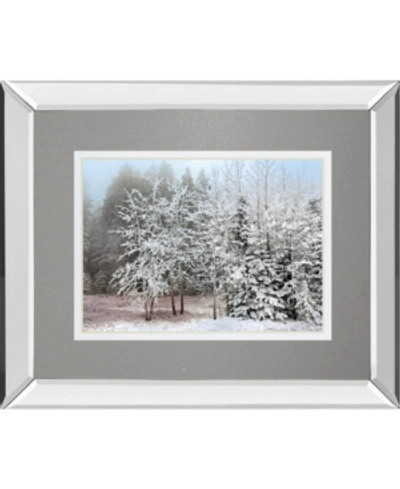 Classy Art Frosty Morning By Mike Jone Mirror Framed Print Wall Art, 34" X 40" In White