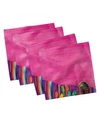 Ambesonne Mexican Set Of 4 Napkins, 18" X 18" In Multi