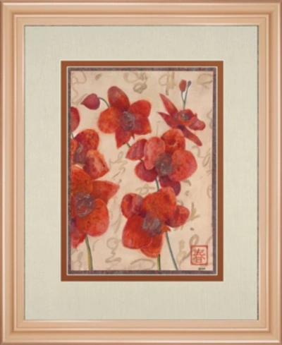 Classy Art Asian Orchid I By Hollack Framed Print Wall Art, 34" X 40" In Red