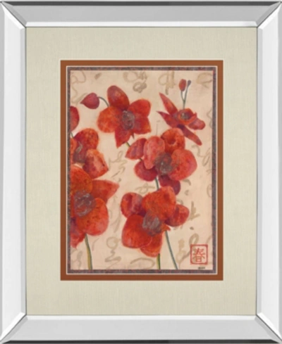Classy Art Asian Orchid I By Hollack Mirror Framed Print Wall Art, 34" X 40" In Red