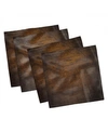 AMBESONNE WOODEN SET OF 4 NAPKINS, 18" X 18"