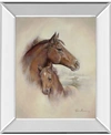 CLASSY ART RACE HORSE II BY ROANE MANNING MIRROR FRAMED PRINT WALL ART, 22" X 26"