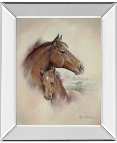 Classy Art Race Horse Ii By Roane Manning Mirror Framed Print Wall Art, 22" X 26" In Brown