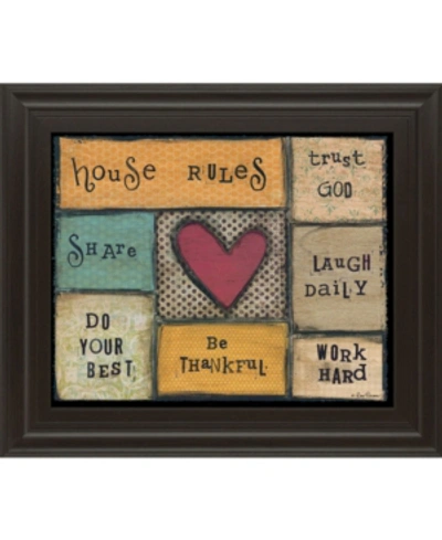 Classy Art House Rules By Lisa Larson Framed Print Wall Art, 22" X 26" In Brown