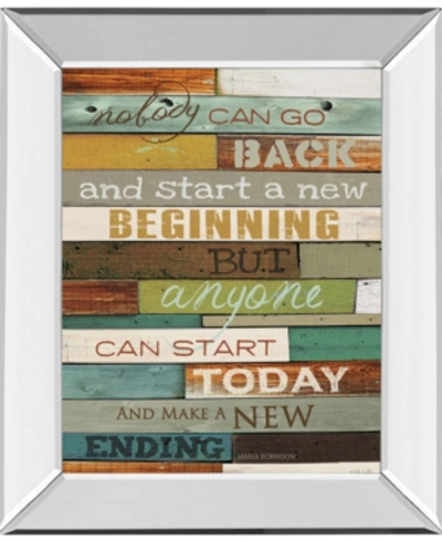 Classy Art Make A New Ending By Marla Rae Motivational Mirror Framed Print Wall Art In Brown