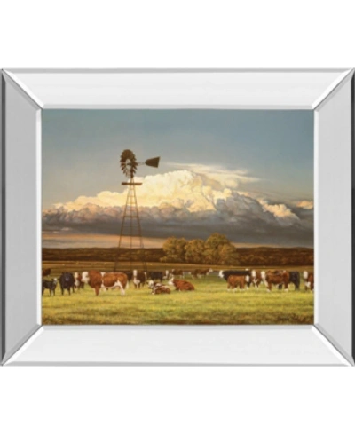 Classy Art Summer Pastures By Bonnie Mohr Mirror Framed Print Wall Art, 22" X 26" In Green